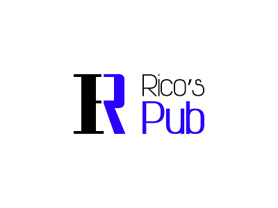 Ricos Pub Logo Concept brand design flat illustrator logo logodesign logos minimal vector