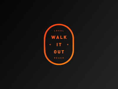 Walk It Out church community icon logo outreach type typography