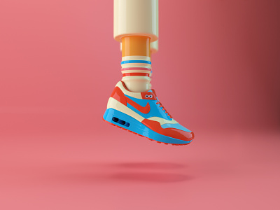 Nike 3d 3d art 3d artist fashion illustration nike nike air max shoes sneakers socks