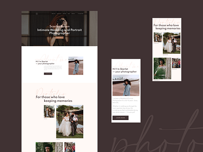 Photographer website (redesign concept) — Main page