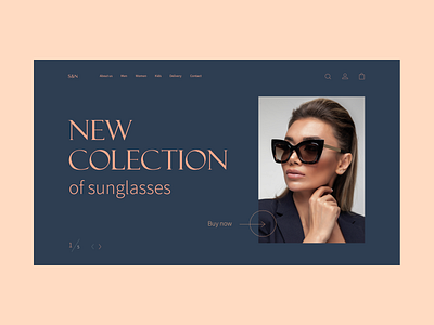 Sunglasses shop. Concept design main screen modern design shop website sunglasses shop website trends 2022 web design 2021 2022 website layout