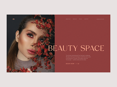 Website design concept for beauty studio