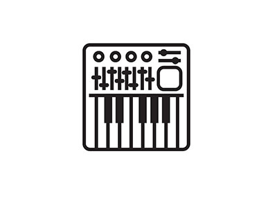 Piano Mixer black design graphic illustration lines mixer music outlines piano white