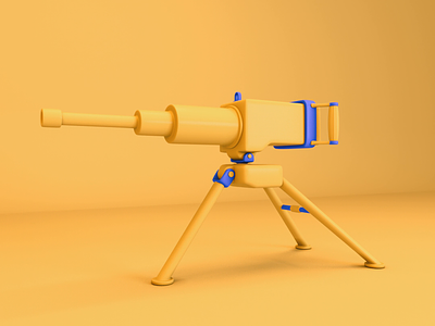 Stylized Machine Gun 3d 3d animation 3d modeling animation c4d cinema 4d design illustration interactive maya motion octane