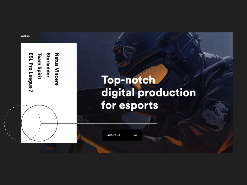 eSports Digital Agency animation esports interactive motion ui website