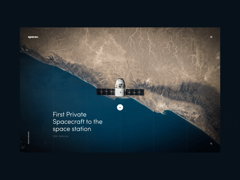 SpaceX Dragon animation cosmos interactive motion spacex ui website