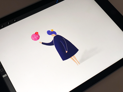 2 Dribbble Invitations character dribbble illustration invitation ipad procreate