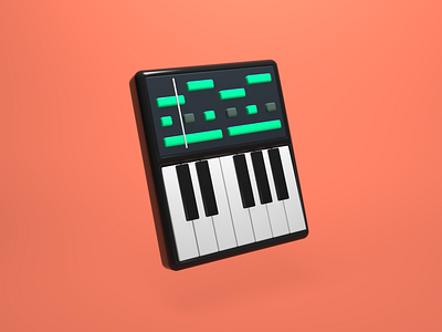 Synthesiser 3D Icon 3d art cinema4d graphic icon illustraion visual