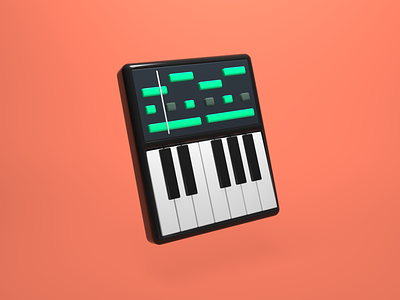 Synthesiser 3D Icon