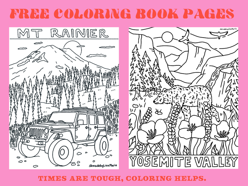 Stay Home Color A Collection Of Free Coloring Pages To Help You Relax Dribbble Design Blog