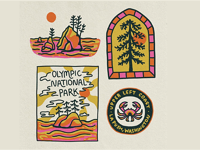 Olympic National Park Illustrations