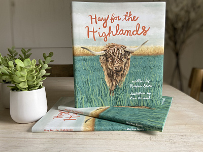 "Hay for the Highlands" children's book illustrations barn book cover cattle children book illustration childrens book cow digital painting farm farming fresco hay highland highlands kids tractor