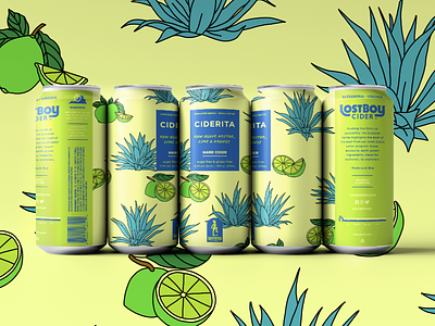 Lostboy Cider May Can: Ciderita agave branding can can design cider ciderita drink illustration label label design lime package summertime