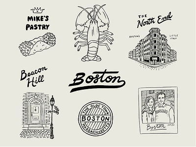 Boston Travel Illustrations