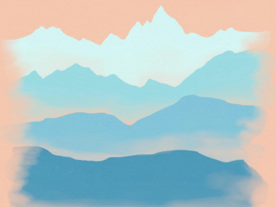 Watercolor mountains