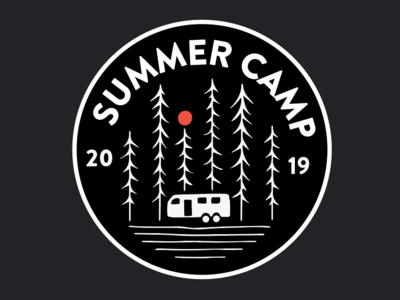Summer Camp Patch airstream camp camping design illustration nature outdoors patch patch design summer camp
