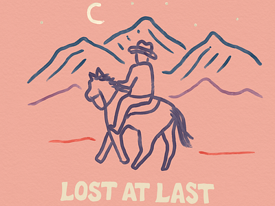 Keep Nature Wild T shirt design "Lost at Last" adventure arizona cowboy horse journey keep nature wild landscape mountains nature outdoors t shirt travel west