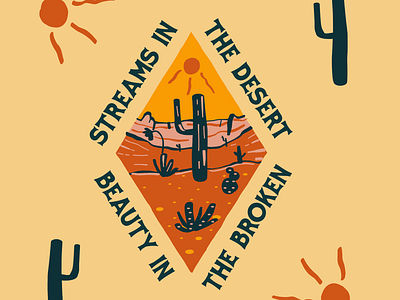 Desert Bandana concept arizona bandana cactus desert illustration landscape nature nevada south southwest t shirt texas utah