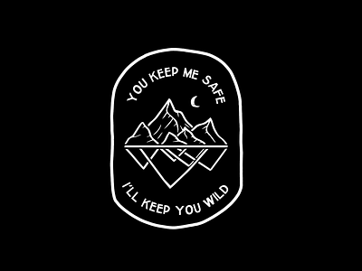 I’ll keep you wild badge design colorado design illustration landscape mountains nature outdoors travel wanderlust wild