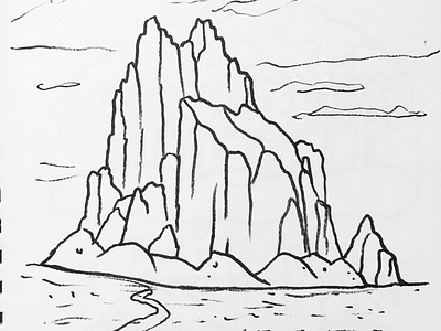 Desert sketch cowboy desert drawing line art new mexico sketch wild west