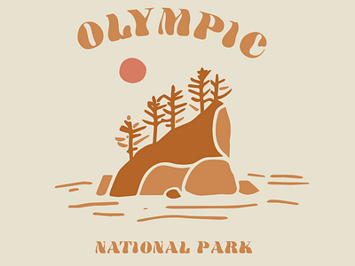 Olympic National Park coast illustration national park nature olympic outdoors pnw t shirt washington