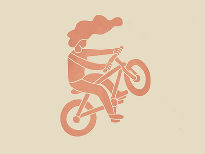 Joyride adventure bicycle bike biking illustration merch design playful quirky summer t shirt women