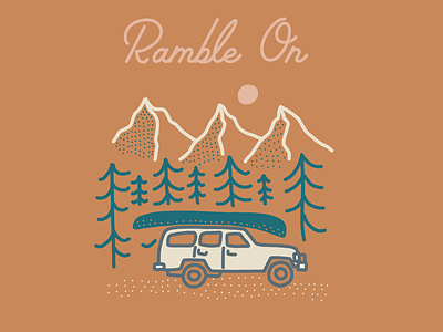 Ramble On (roadtrip illustration)