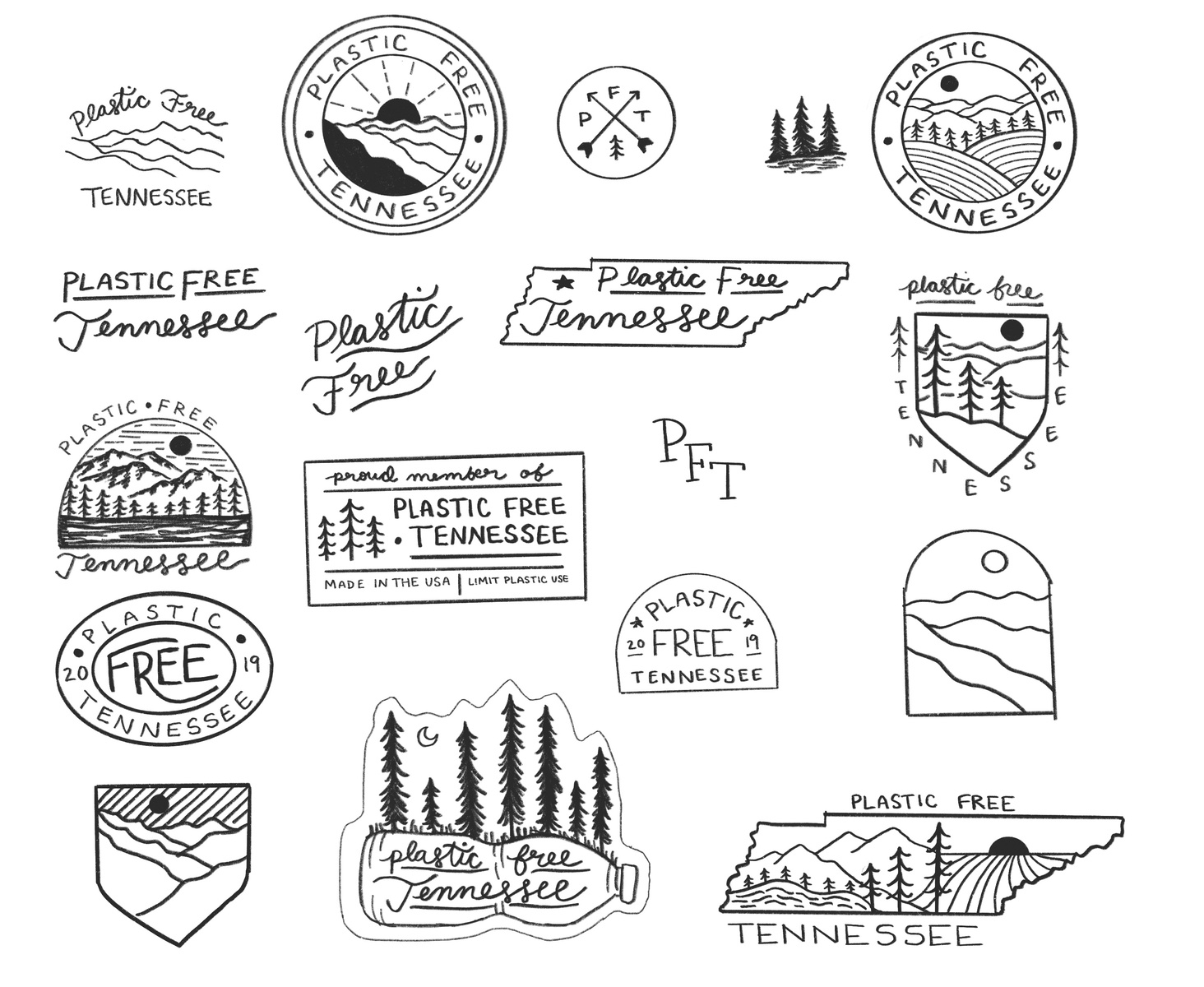 Hand drawn Logo & Branding Rough Sketches by Lisa McCormick on Dribbble