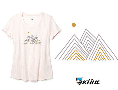 KUHL Women's Graphic Tees branding clothing graphic tee illustration kuhl kuhl landscape line art merchandise merchandise design mountains nature outdoors print t shirt women