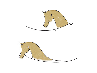 Line Horse design horse line logo symbol vector