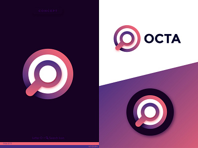 Octa abstract abstract logo brand design colorful forsale gradient letter o lettermark logodesign logotype new newlogo o letter readymade search bar searchlogo