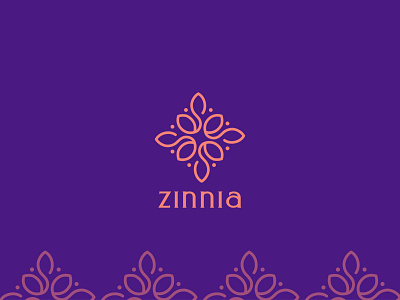 ZINNIA (Unused Project) brand identity branding clean color cosmetic cosmeticlogo creative fashion brand femenine flower logo for sale new pattern pattern design usused