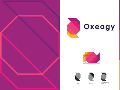 Oxeagy Online Shop abstract business colorful concept creative design element financelogo icon idea illustration logo modern modern logo online shop shape sign symbol template vector