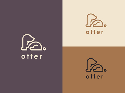 Otter abstract animal animal logo graphic icon illustration line art logotype new newlogo otters premium symbol template vector