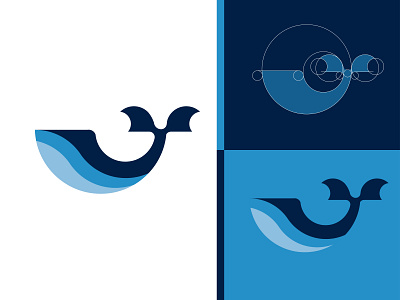 Dark Whale animal blue geomatric grid logo logo nature ocean ratio sea sign symbol vector vector illustration water whale whalelogo wild