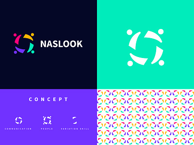 Naslook abstract application branding business graphic logo logotype mobile mobile app design modern peoplelogo popular design template vector