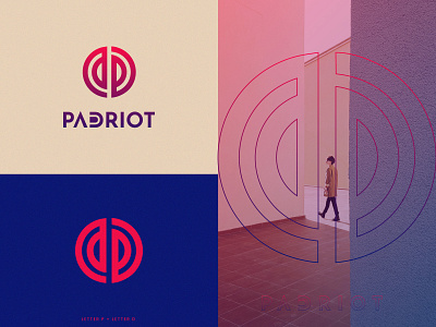 PADRIOT abstract business design graphic icon logo logotype monogram monogram logo pd sign symbol symbol icon vector