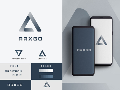 ARXGO abstract business company concept connect creative design digital icon idea logo modern shape sign symbol tech technology template vector web