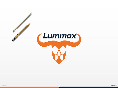 LUMMOX ( Unused Concept) bonfire branding burn concept creative fire flame graphic hot ignite logo logodesigner logoforsale logotype modern ox ox head logo red shape weed logo