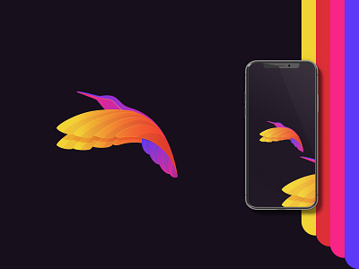 Humming bird ( Available for sale) art birdlogo colorlogo concept creative feather gradientlogo hummingbird logo logodesigner logoexposure logoforsale logomaker logopresentation logotype modern needlogo simple symbol wing