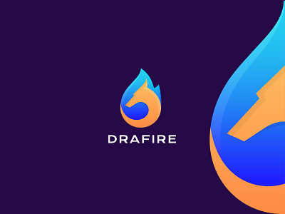 Drafire (Dragon & Flame) Available for sale best branding colorlogo creativelogo dragonlogo dribblelogo flame gradient graphic design illustartion logo logoforsale logotype modernlogo newconcept symbol