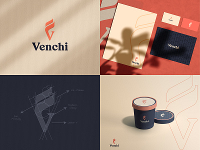 Venchi (Italian ice cream brand) bestlogo branding customlogo design graphic design icecream logo idea letter v lettermark logodesign logomaker logomeaning logotype minimal modern monogram
