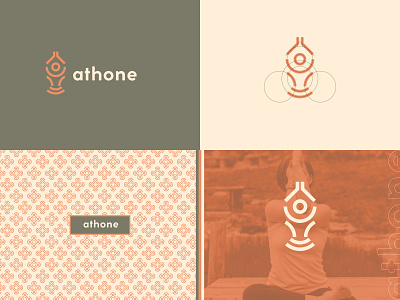 athone (Yoga) 2021logos abstractlogo branddesign branding geometriclogo gridlogo logo logotype meditation minimallistlogo spa wellness yoga