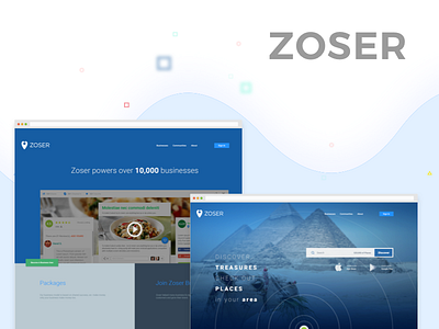 ZOSER - Business Pages app concept design gis landing map minimalist search ui ux web app website