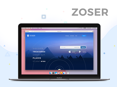 ZOSER - Web App gis landing minimalist search ui ux web app website