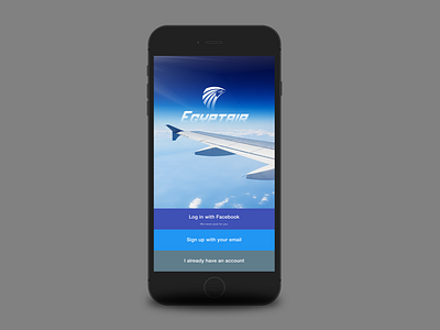 EgyptAir - Signup booking colors concept flight login minimalist mobile app signup travel