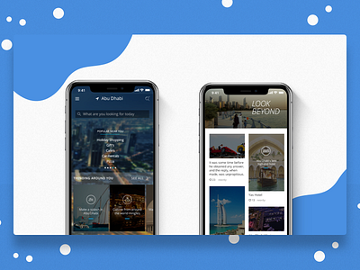 Discover Abu Dhabi app concept discover ios minimalist mobile app search ui ux