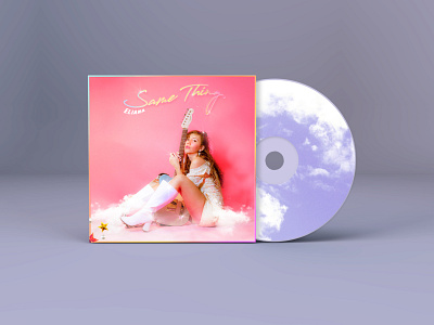 Eliana's "Same Thing" Cover Art album album artwork album cover album cover design branding bubbly clouds collage color colorful cover art cover design design girly graphic design music music art music design musician pink