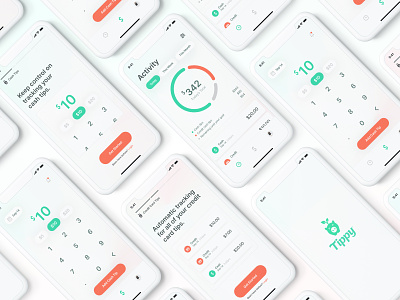 Tippy Salon Tipping App: Redesign app design data design finance app fintech graphic design mobile app onboarding redesign tippy ui user interface ux visual design