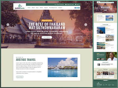 Just Travel Design Concept business design flat psd template tourism travel trips typography ui ux wordpress